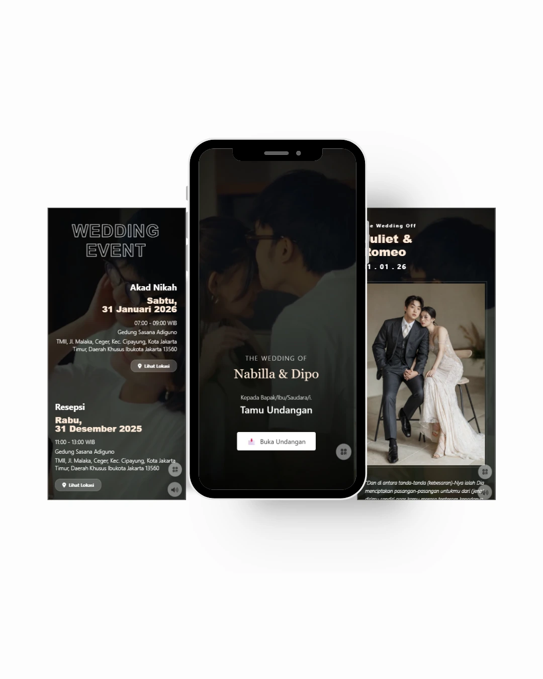 Desain Undangan Digital Pernikahan Chinoiseri Glow