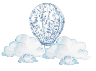 Hot Air Balloon and Clouds
